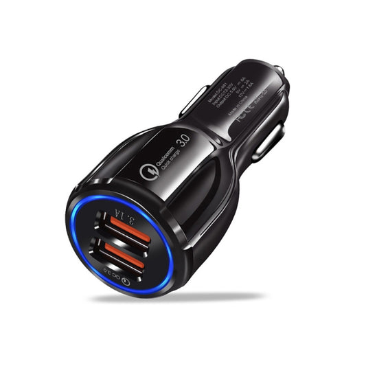 Chargeur rapide double USB 6A pour véhicule Qc3.0 / Charge rapide pour téléphone portable et tablette, LZ-681 (noir), LZ-681 (blanc)