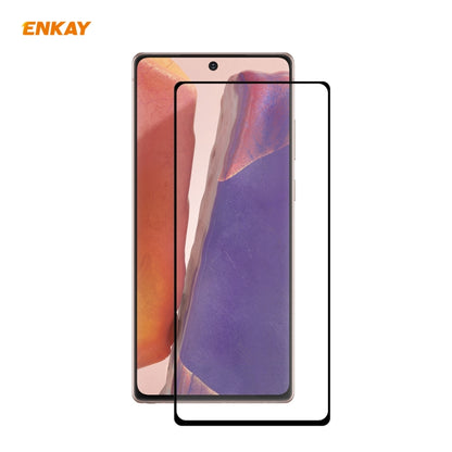 For Samsung Galaxy Note 20 ENKAY Hat-Prince Full Glue 0.2mm 9H 2.5D Tempered Glass Full Coverage Film Support Fingerprint Unlock, For Samsung Galaxy Note20(1pc), For Samsung Galaxy Note20(2pcs), For Samsung Galaxy Note20(5pcs)                          ...