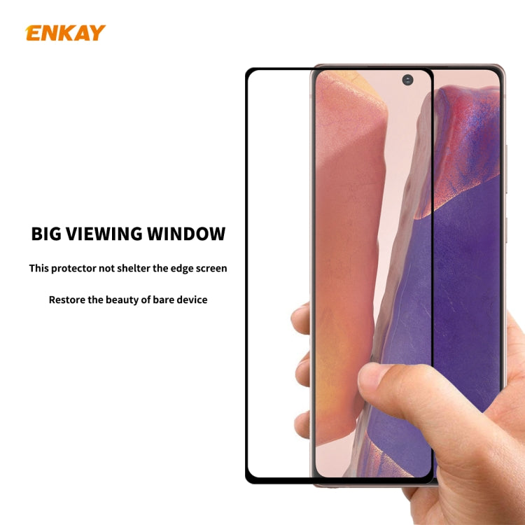 For Samsung Galaxy Note 20 ENKAY Hat-Prince Full Glue 0.2mm 9H 2.5D Tempered Glass Full Coverage Film Support Fingerprint Unlock, For Samsung Galaxy Note20(1pc), For Samsung Galaxy Note20(2pcs), For Samsung Galaxy Note20(5pcs)                          ...