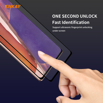 For Samsung Galaxy Note 20 ENKAY Hat-Prince Full Glue 0.2mm 9H 2.5D Tempered Glass Full Coverage Film Support Fingerprint Unlock, For Samsung Galaxy Note20(1pc), For Samsung Galaxy Note20(2pcs), For Samsung Galaxy Note20(5pcs)                          ...