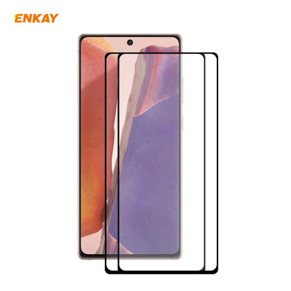 For Samsung Galaxy Note 20 ENKAY Hat-Prince Full Glue 0.2mm 9H 2.5D Tempered Glass Full Coverage Film Support Fingerprint Unlock, For Samsung Galaxy Note20(1pc), For Samsung Galaxy Note20(2pcs), For Samsung Galaxy Note20(5pcs)                          ...