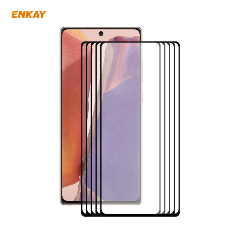 For Samsung Galaxy Note 20 ENKAY Hat-Prince Full Glue 0.2mm 9H 2.5D Tempered Glass Full Coverage Film Support Fingerprint Unlock, For Samsung Galaxy Note20(1pc), For Samsung Galaxy Note20(2pcs), For Samsung Galaxy Note20(5pcs)                          ...