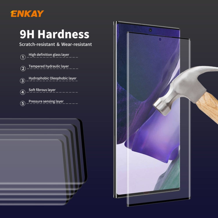 For Samsung Galaxy Note 20 Ultra ENKAY Hat-Prince 0.26mm 9H 3D Explosion-proof Full Screen Curved Heat Bending Tempered Glass Film, For Samsung Galaxy Note 20 Ultra(1 PCS), For Samsung Galaxy Note 20 Ultra(2 PCS), For Samsung Galaxy Note 20 Ultra(5 PCS)