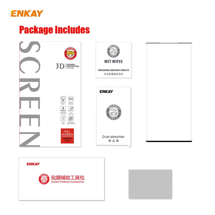 For Samsung Galaxy Note 20 Ultra ENKAY Hat-Prince 0.26mm 9H 3D Explosion-proof Full Screen Curved Heat Bending Tempered Glass Film, For Samsung Galaxy Note 20 Ultra(1 PCS), For Samsung Galaxy Note 20 Ultra(2 PCS), For Samsung Galaxy Note 20 Ultra(5 PCS)