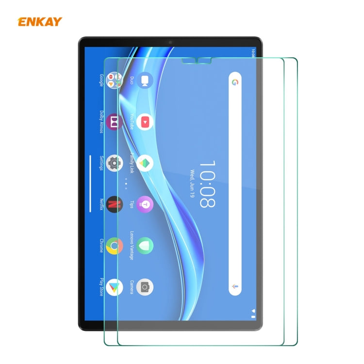 2 PCS ENKAY Hat-Prince 0.33mm 9H Surface Hardness 2.5D Explosion-proof Tempered Glass Protector Film, For Lenovo Tab M10 Plus TB-X606F, For Lenovo Tab M10 HD (2nd Gen), For Lenovo Tab P11, For Lenovo Tab P11 Pro