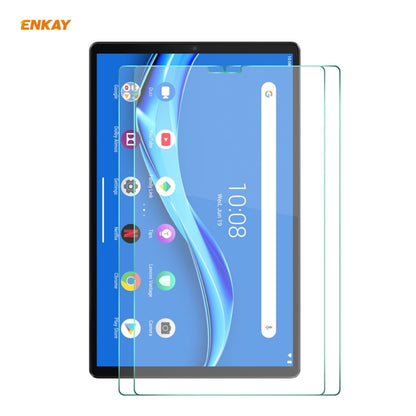 2 PCS ENKAY Hat-Prince 0.33mm 9H Surface Hardness 2.5D Explosion-proof Tempered Glass Protector Film, For Lenovo Tab M10 Plus TB-X606F, For Lenovo Tab M10 HD (2nd Gen), For Lenovo Tab P11, For Lenovo Tab P11 Pro