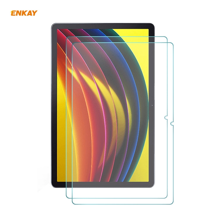 2 PCS ENKAY Hat-Prince 0.33mm 9H Surface Hardness 2.5D Explosion-proof Tempered Glass Protector Film, For Lenovo Tab M10 Plus TB-X606F, For Lenovo Tab M10 HD (2nd Gen), For Lenovo Tab P11, For Lenovo Tab P11 Pro