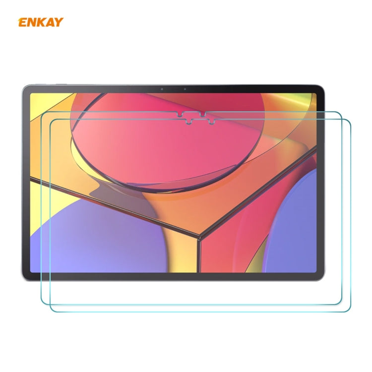 2 PCS ENKAY Hat-Prince 0.33mm 9H Surface Hardness 2.5D Explosion-proof Tempered Glass Protector Film, For Lenovo Tab M10 Plus TB-X606F, For Lenovo Tab M10 HD (2nd Gen), For Lenovo Tab P11, For Lenovo Tab P11 Pro