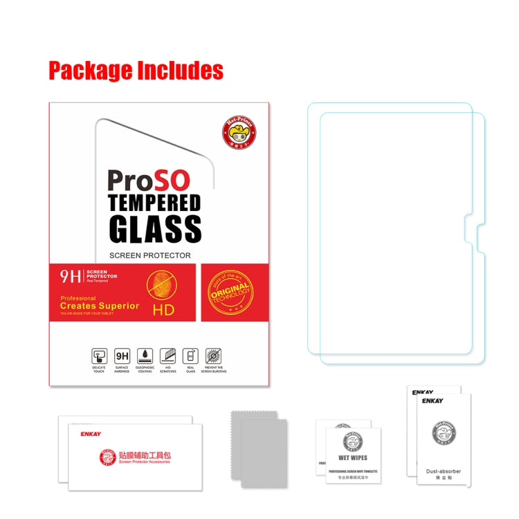 2 PCS ENKAY Hat-Prince 0.33mm 9H Surface Hardness 2.5D Explosion-proof Tempered Glass Protector, For Huawei Enjoy Tablet 2, For Huawei MatePad 10.8