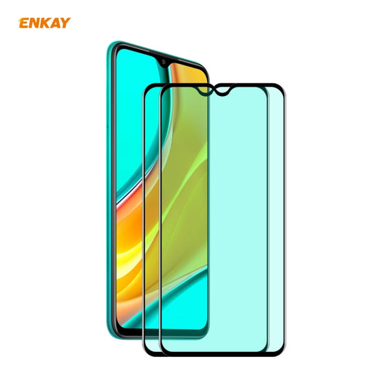 2 PCS ENKAY Hat-Prince 0,26mm 9H 6D Film Vert de Protection des Yeux à Écran Incurvé en Verre Trempé, Pour Xiaomi Redmi Note 8 Pro, Pour Xiaomi Redmi Note 9S/Note 9 Pro, Pour Redmi 10X 4G/Redmi Note 9, Pour Samsung Galaxy A71, Pour Samsung Galaxy A41...