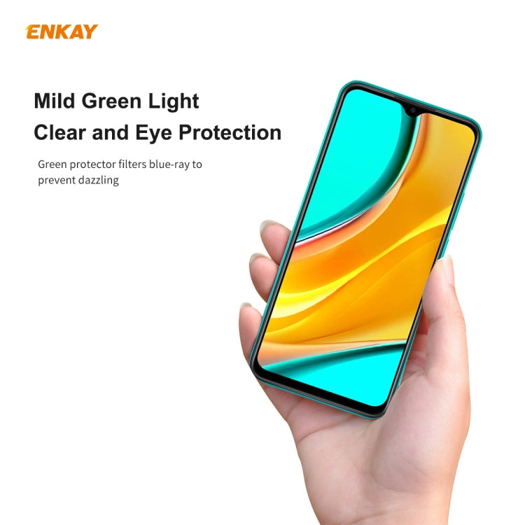 2 PCS ENKAY Hat-Prince 0.26mm 9H 6D Curved Full Screen Eye Protection Green Film Tempered Glass Protector, For Xiaomi Redmi Note 8 Pro, For Xiaomi Redmi Note 9S/Note 9 Pro, For Redmi 10X 4G/Redmi Note 9, For Samsung Galaxy A71, For Samsung Galaxy A41  ...