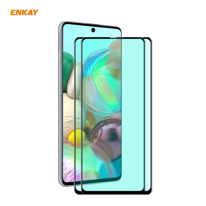 2 PCS ENKAY Hat-Prince 0.26mm 9H 6D Curved Full Screen Eye Protection Green Film Tempered Glass Protector, For Xiaomi Redmi Note 8 Pro, For Xiaomi Redmi Note 9S/Note 9 Pro, For Redmi 10X 4G/Redmi Note 9, For Samsung Galaxy A71, For Samsung Galaxy A41  ...