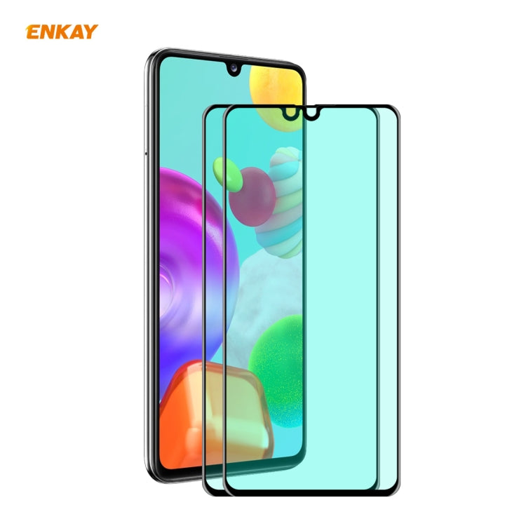 2 PCS ENKAY Hat-Prince 0.26mm 9H 6D Curved Full Screen Eye Protection Green Film Tempered Glass Protector, For Xiaomi Redmi Note 8 Pro, For Xiaomi Redmi Note 9S/Note 9 Pro, For Redmi 10X 4G/Redmi Note 9, For Samsung Galaxy A71, For Samsung Galaxy A41  ...