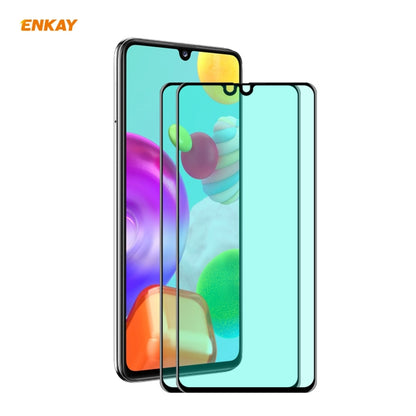 2 PCS ENKAY Hat-Prince 0.26mm 9H 6D Curved Full Screen Eye Protection Green Film Tempered Glass Protector, For Xiaomi Redmi Note 8 Pro, For Xiaomi Redmi Note 9S/Note 9 Pro, For Redmi 10X 4G/Redmi Note 9, For Samsung Galaxy A71, For Samsung Galaxy A41  ...