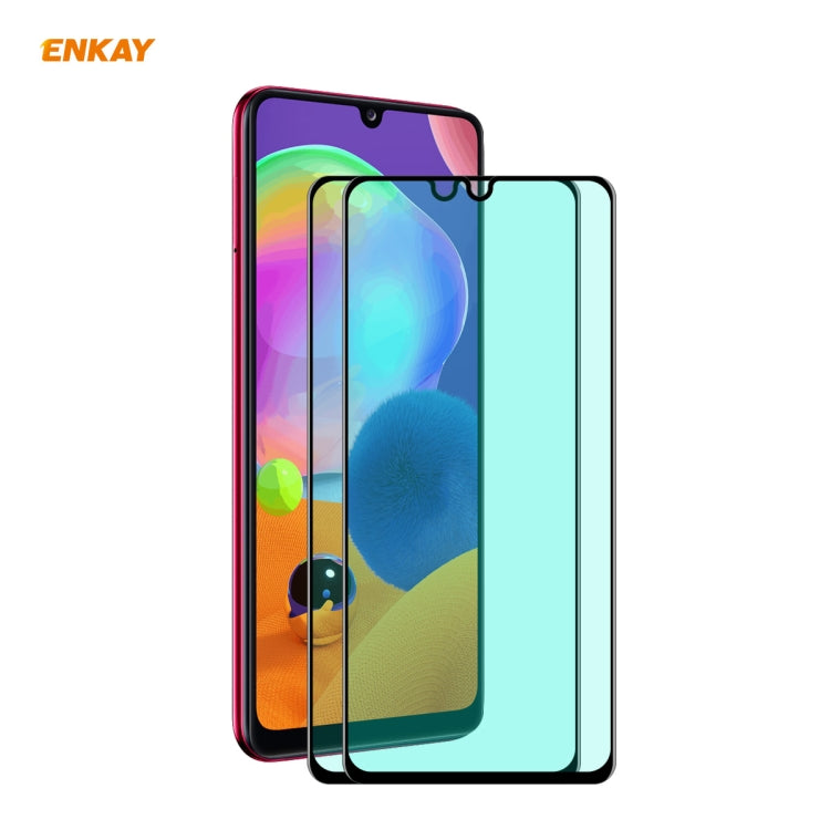 2 PCS ENKAY Hat-Prince 0.26mm 9H 6D Curved Full Screen Eye Protection Green Film Tempered Glass Protector, For Xiaomi Redmi Note 8 Pro, For Xiaomi Redmi Note 9S/Note 9 Pro, For Redmi 10X 4G/Redmi Note 9, For Samsung Galaxy A71, For Samsung Galaxy A41  ...