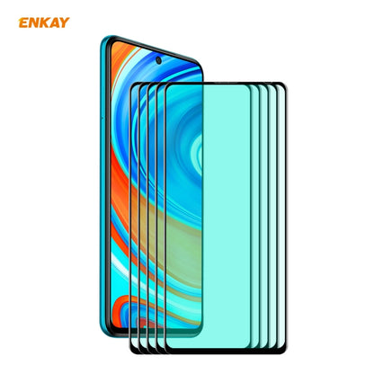 5 PCS ENKAY Hat-Prince 0.26mm 9H 6D Curved Full Screen Eye Protection Green Film Tempered Glass Protector, For Xiaomi Redmi Note 8 Pro, For Redmi Note 9S/Note 9 Pro, For Redmi 10X 4G/Redmi Note 9, For Xiaomi Redmi 9 / 9A / 9C, For Samsung Galaxy A71   ...