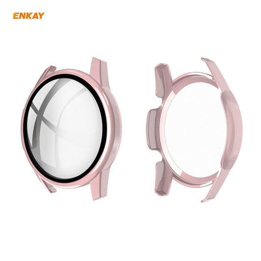Pour Huawei Watch GT 2 46mm ENKAY Hat-Prince ENK-AC8202 Coque rigide PC mate à couverture complète + Protecteur d'écran en verre trempé 9H