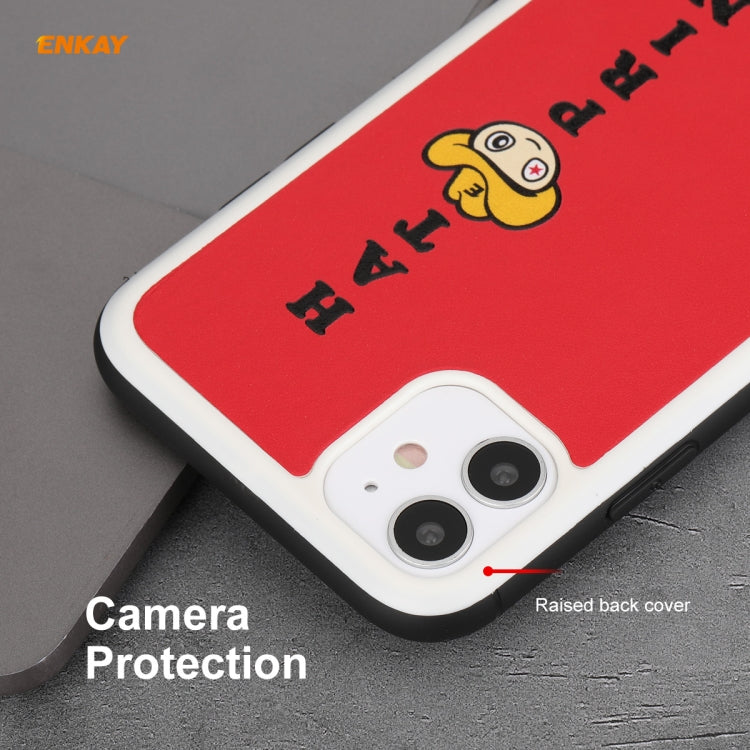 For iPhone 11 Hat-Prince ENKAY ENK-PC046 Cartoon Series PU Leather + PC Hard Slim Case Shockproof Cover, For iPhone 11