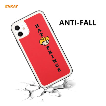 For iPhone 11 Hat-Prince ENKAY ENK-PC0462 Cartoon Series PU Leather + PC Hard Slim Case Shockproof Cover ＆ 0.26mm 9H 2.5D Full Glue Full Coverage Tempered Glass Protector Film, For iPhone 11