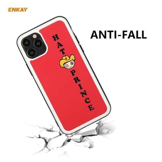 For iPhone 11 Pro Max Hat-Prince ENKAY ENK-PC0482 Cartoon Series PU Leather + PC Hard Slim Case Shockproof Cover ＆ 0.26mm 9H 2.5D Full Glue Full Coverage Tempered Glass Protector Film, For iPhone 11 Pro Max