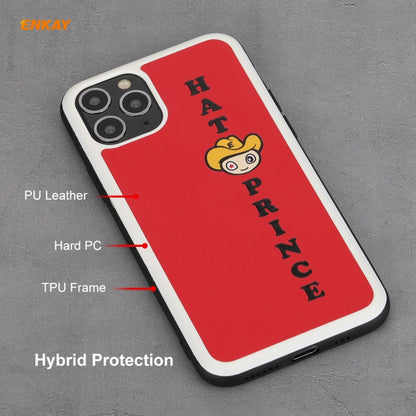 For iPhone 11 Pro Max Hat-Prince ENKAY ENK-PC0482 Cartoon Series PU Leather + PC Hard Slim Case Shockproof Cover ＆ 0.26mm 9H 2.5D Full Glue Full Coverage Tempered Glass Protector Film, For iPhone 11 Pro Max