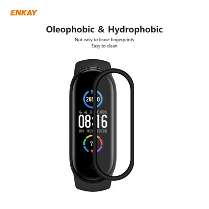 For Xiaomi Mi Band 5 ENKAY Hat-Prince 3D Full Screen Soft PC Edge + PMMA HD Screen Protector Film, 1 PCS, 2 PCS