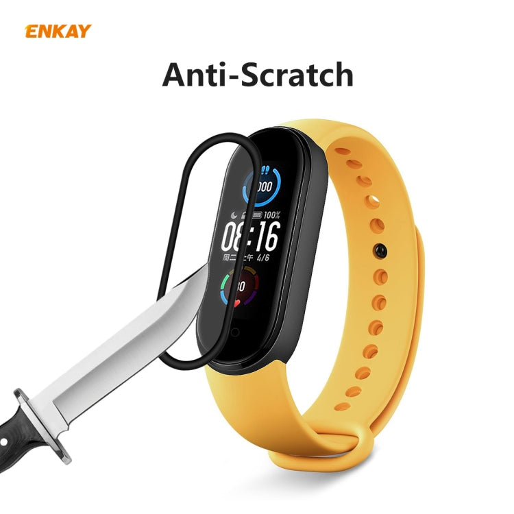 For Xiaomi Mi Band 5 ENKAY Hat-Prince 3D Full Screen Soft PC Edge + PMMA HD Screen Protector Film, 1 PCS, 2 PCS