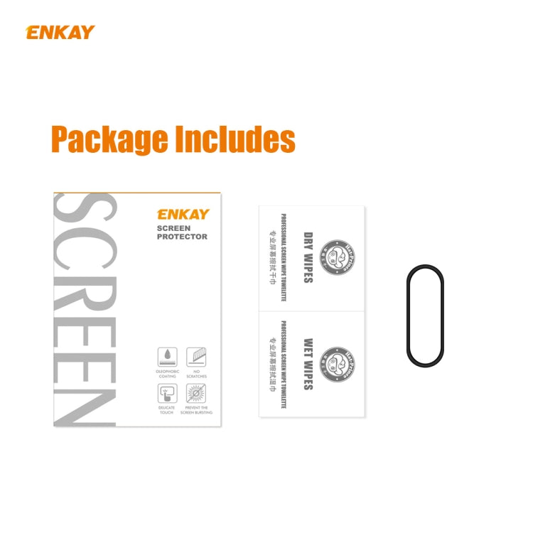For Xiaomi Mi Band 5 ENKAY Hat-Prince 3D Full Screen Soft PC Edge + PMMA HD Screen Protector Film, 1 PCS, 2 PCS