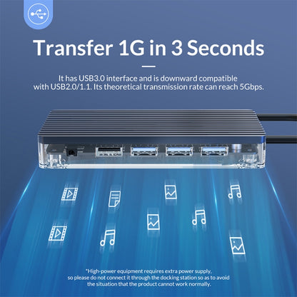 ORICO 6 in 1 Type-C Transparent HUB, WB-6TS