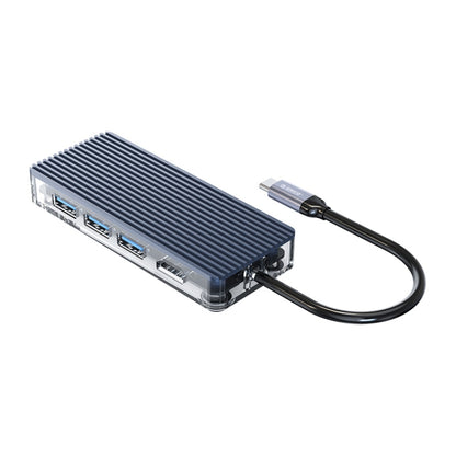 ORICO WB-6RJ 6 in 1 Type-C Transparent HUB, WB-6RJ