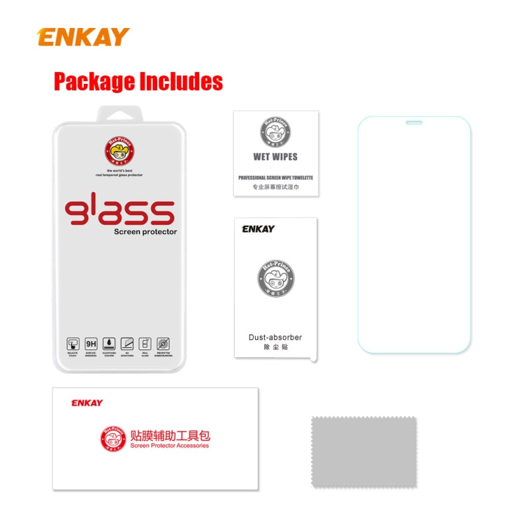 ENKAY Hat-Prince 0.26mm 9H 2.5D Curved Edge Explosion-proof Tempered Glass Film, For iPhone 12 mini, For iPhone 12 / 12 Pro, For iPhone 12 Pro Max