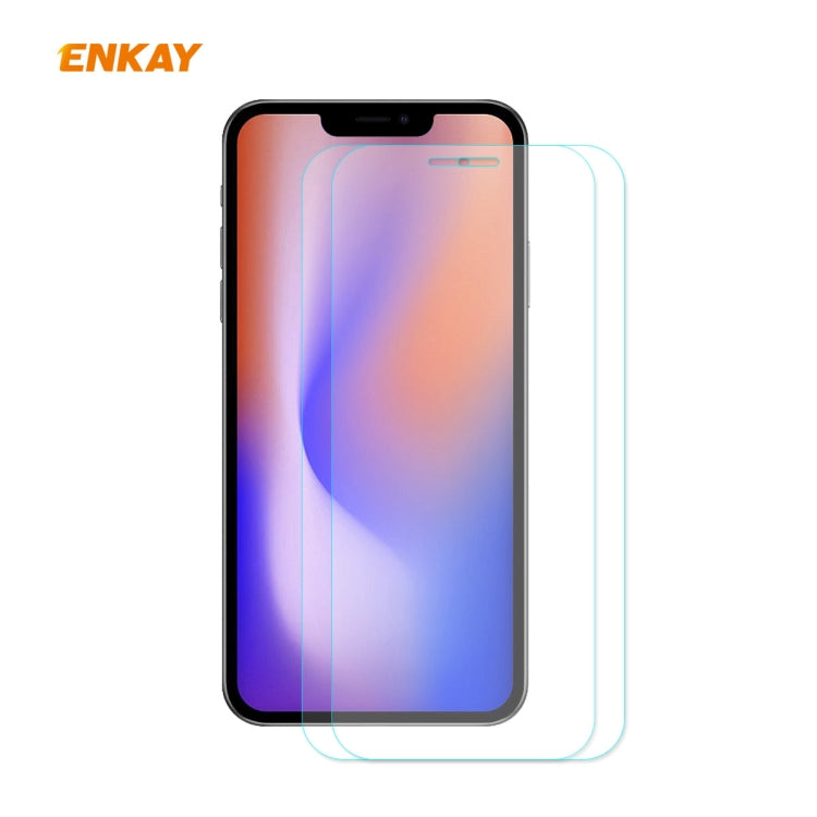 2 PCS ENKAY Hat-Prince 0.26mm 9H 2.5D Curved Edge Explosion-proof Tempered Glass Film, For iPhone 12 mini, For iPhone 12 / 12 Pro, For iPhone 12 Pro Max