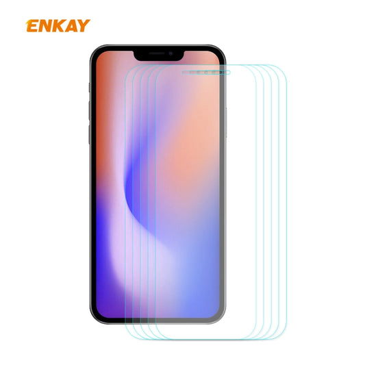 5 PCS ENKAY Hat-Prince 0.26mm 9H 2.5D Film en Verre Trempé Anti-explosion à Bord Incurvé, Pour iPhone 12 mini, Pour iPhone 12 / 12 Pro, Pour iPhone 12 Pro Max