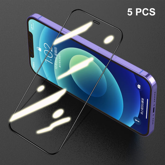 5 PCS ENKAY Hat-Prince Film de protection d'écran en verre trempé à colle complète 0,26 mm 9H 2,5D, pour iPhone 12 mini 5 PCS, pour iPhone 12 / 12 Pro 5 PCS, pour iPhone 12 Pro Max 5 PCS