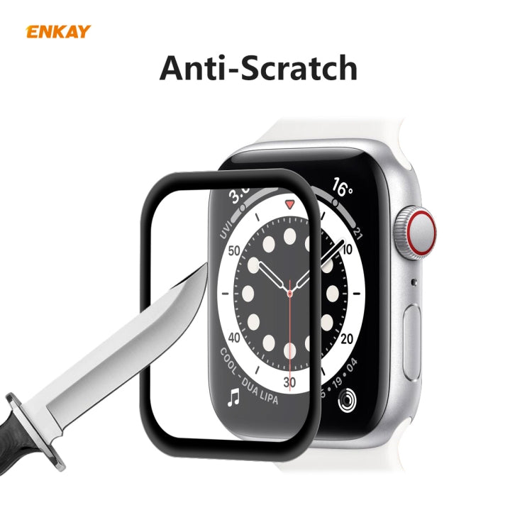 For Apple Watch Series 6/5/4/SE 44mm ENKAY Hat-Prince 3D Full Screen PET Curved Hot Bending HD Screen Protector Film, For Apple Watch Series 6/5/4/SE 44mm