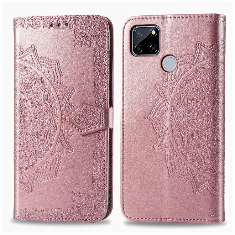 Mandala Flower Embossed Horizontal Flip Leather Case with Bracket / Card Slot / Wallet / Lanyard, For OPPO A52, For OPPO A92S, For OPPO Realme C12, For OPPO Realme C15, For OPPO A52 5G
