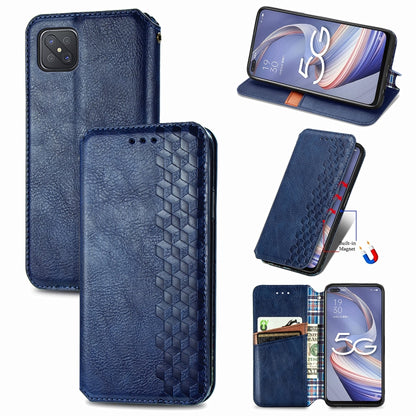 Cubic Grid Pressed Horizontal Flip Magnetic PU Leather Case with Holder & Card Slots & Wallet, For OPPO A92S, For OPPO Realme C12, For OPPO Realme C15, For Huawei Honor 30 Lite