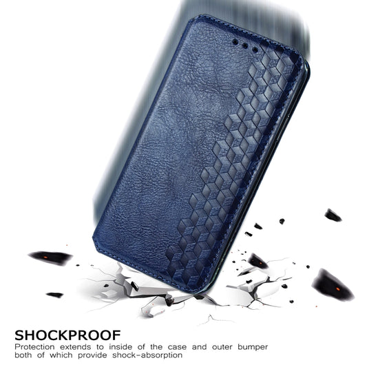 Cubic Grid Pressed Horizontal Flip Magnetic PU Leather Case with Holder & Card Slots & Wallet, For OPPO A92S, For OPPO Realme C12, For OPPO Realme C15, For Huawei Honor 30 Lite