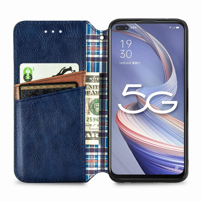 Cubic Grid Pressed Horizontal Flip Magnetic PU Leather Case with Holder & Card Slots & Wallet, For OPPO A92S, For OPPO Realme C12, For OPPO Realme C15, For Huawei Honor 30 Lite