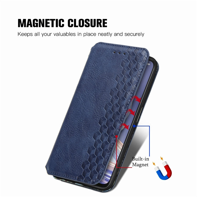 Cubic Grid Pressed Horizontal Flip Magnetic PU Leather Case with Holder & Card Slots & Wallet, For OPPO A92S, For OPPO Realme C12, For OPPO Realme C15, For Huawei Honor 30 Lite