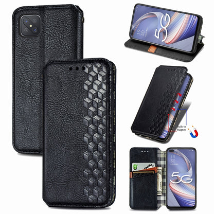 Cubic Grid Pressed Horizontal Flip Magnetic PU Leather Case with Holder & Card Slots & Wallet, For OPPO A92S, For OPPO Realme C12, For OPPO Realme C15, For Huawei Honor 30 Lite