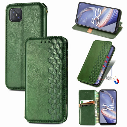 Cubic Grid Pressed Horizontal Flip Magnetic PU Leather Case with Holder & Card Slots & Wallet, For OPPO A92S, For OPPO Realme C12, For OPPO Realme C15, For Huawei Honor 30 Lite