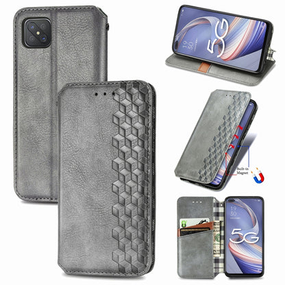 Cubic Grid Pressed Horizontal Flip Magnetic PU Leather Case with Holder & Card Slots & Wallet, For OPPO A92S, For OPPO Realme C12, For OPPO Realme C15, For Huawei Honor 30 Lite