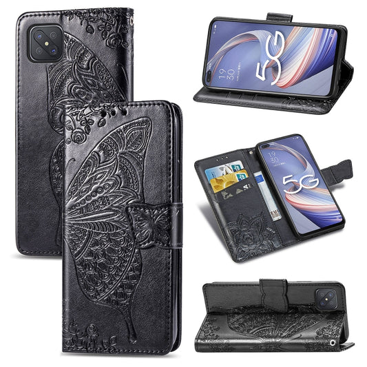 Butterfly Love Flower Embossed Horizontal Flip Leather Case with Holder & Card Slots & Wallet & Lanyard, For OPPO A92S, For OPPO Realme C12, For OPPO Realme C15, For Xiaomi Mi 10 Ultra, For Huawei Mate 40 Lite, For Huawei Honor 30 Lite