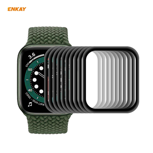 10 PCS Pour Apple Watch Series 6/5/4/SE 44mm ENKAY Hat-Prince Film de protection d'écran incurvé 3D plein écran en PET à chaud, Pour Apple Watch Series 6/5/4/SE 44mm