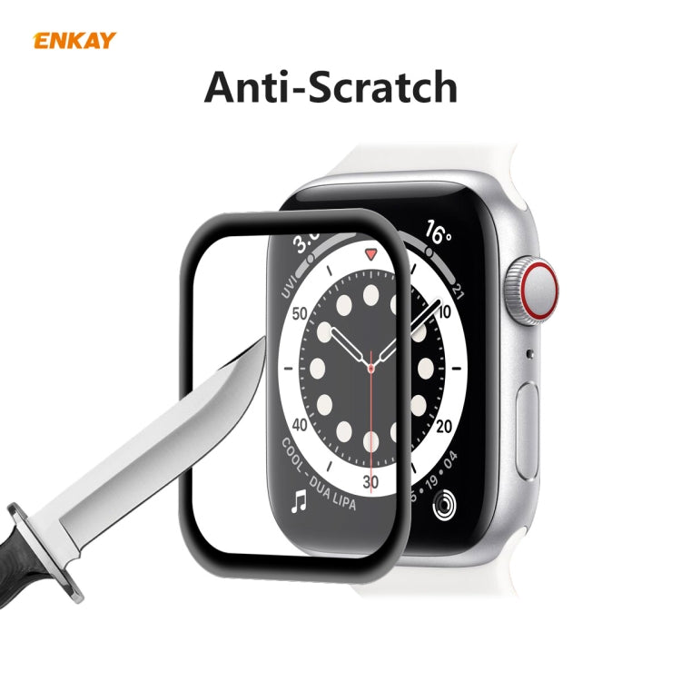 ENKAY Hat-Prince 3D Full Screen Soft PC Edge + PMMA HD Screen Protector Film, For Apple Watch 6/5/4/SE 44mm, For Apple Watch 6/5/4/SE 40mm