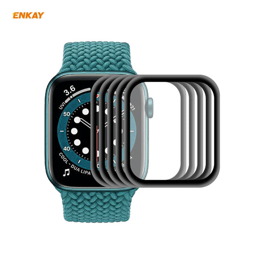 5 films protecteurs d'écran HD ENKAY Hat-Prince 3D plein écran souple PC Edge + PMMA, pour Apple Watch 6/5/4/SE 44 mm, pour Apple Watch 6/5/4/SE 40 mm