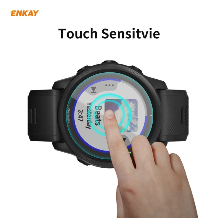 For Garmin Forerunner 745 ENKAY Hat-Prince 0.2mm 9H 2.15D Curved Edge Tempered Glass Film, 1 PCS, 2 PCS, 5 PCS, 10 PCS