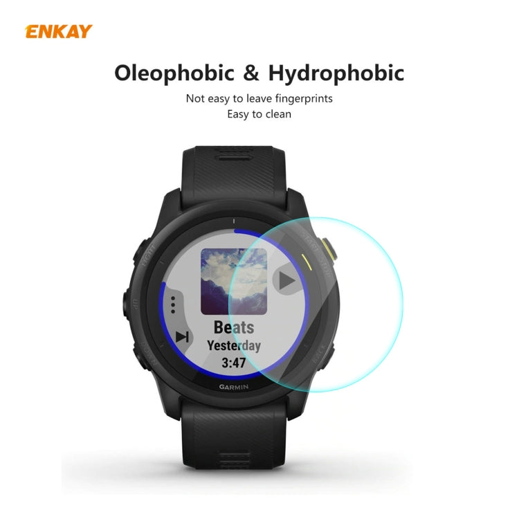 For Garmin Forerunner 745 ENKAY Hat-Prince 0.2mm 9H 2.15D Curved Edge Tempered Glass Film, 1 PCS, 2 PCS, 5 PCS, 10 PCS