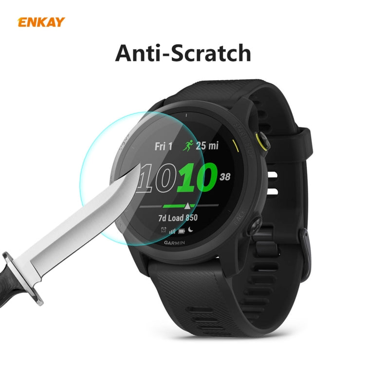 For Garmin Forerunner 745 ENKAY Hat-Prince 0.2mm 9H 2.15D Curved Edge Tempered Glass Film, 1 PCS, 2 PCS, 5 PCS, 10 PCS